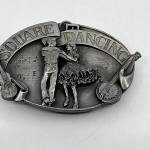 Vintage 1985‎ Siskiyou Williams Oregon Square Dancing Belt Buckle Pewter